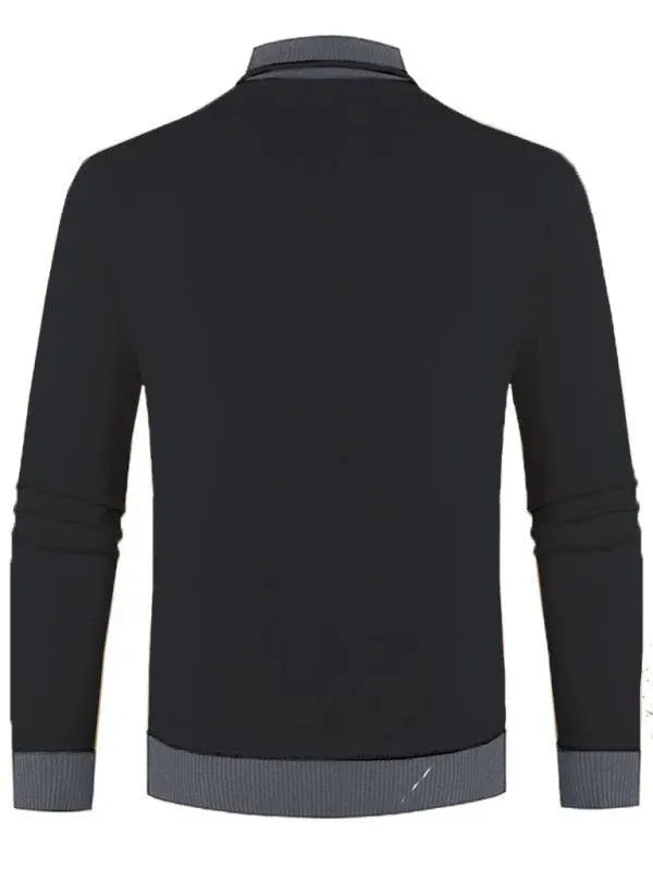 Men’s Slim Fit V-Neck Pullover Sweater – Solid Knit