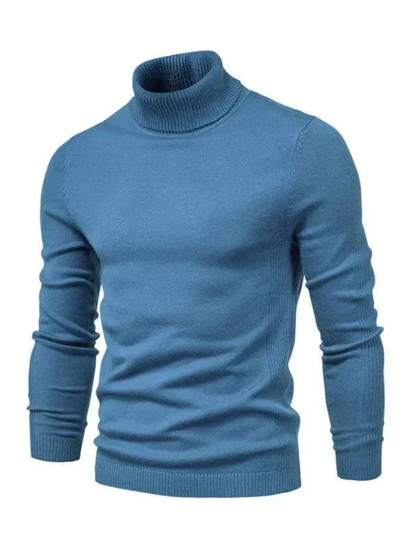 Men’s Slim Knit Turtleneck Pullover Sweater