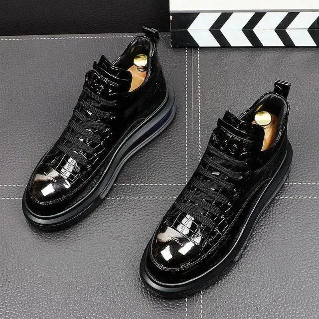Men's Sneakers - Low-Top Men Sneakers - Lace-Up Spring-Autumn Shoes