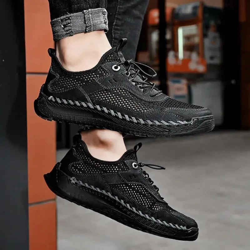 Men's Sneakers - Low-Top Men Sneakers - Lace-Up Spring-Summer Sneakers