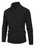 Men’s Twist V-Neck Pullover Sweater – Knit Style
