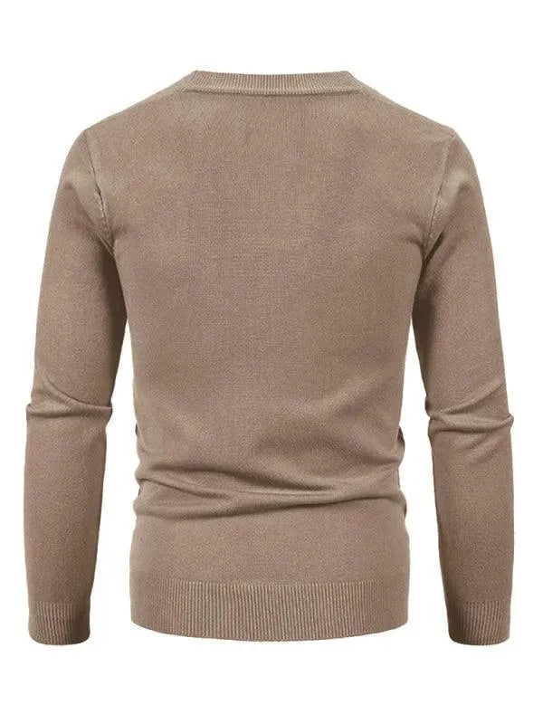 Men’s V-Neck Cardigan Sweater – Button Front