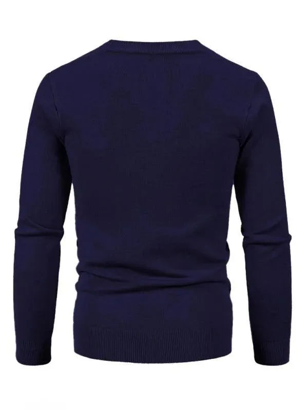 Men’s V-Neck Cardigan Sweater – Button Front