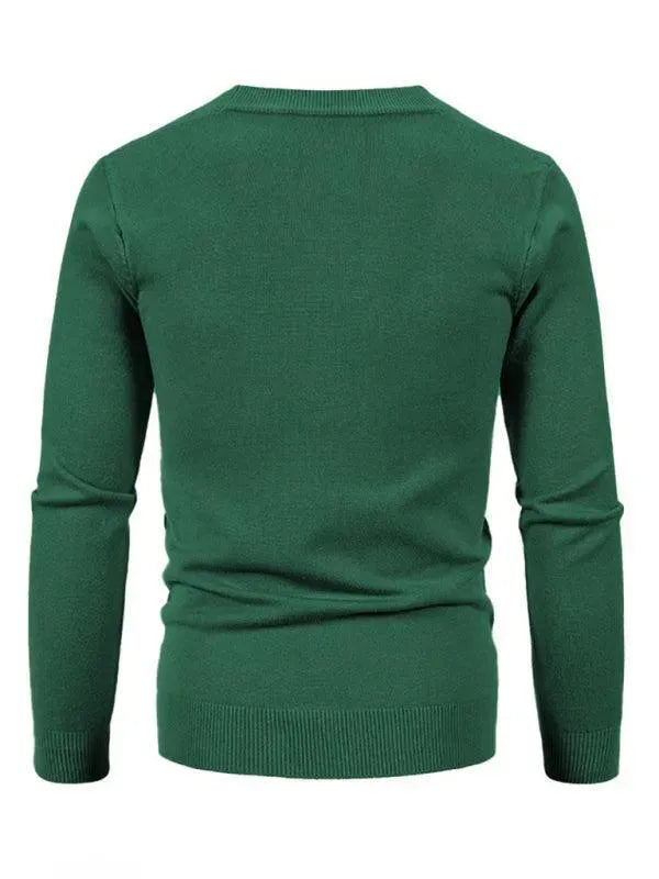 Men’s V-Neck Cardigan Sweater – Button Front