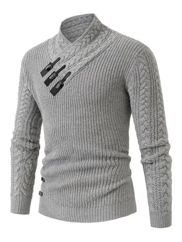 Men’s Warm Turtleneck Pullover Sweater – Midweight Knit