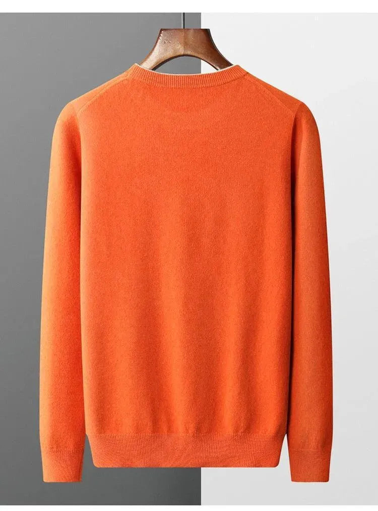 Men’s Wool Blend Crew-Neck Pullover Sweater