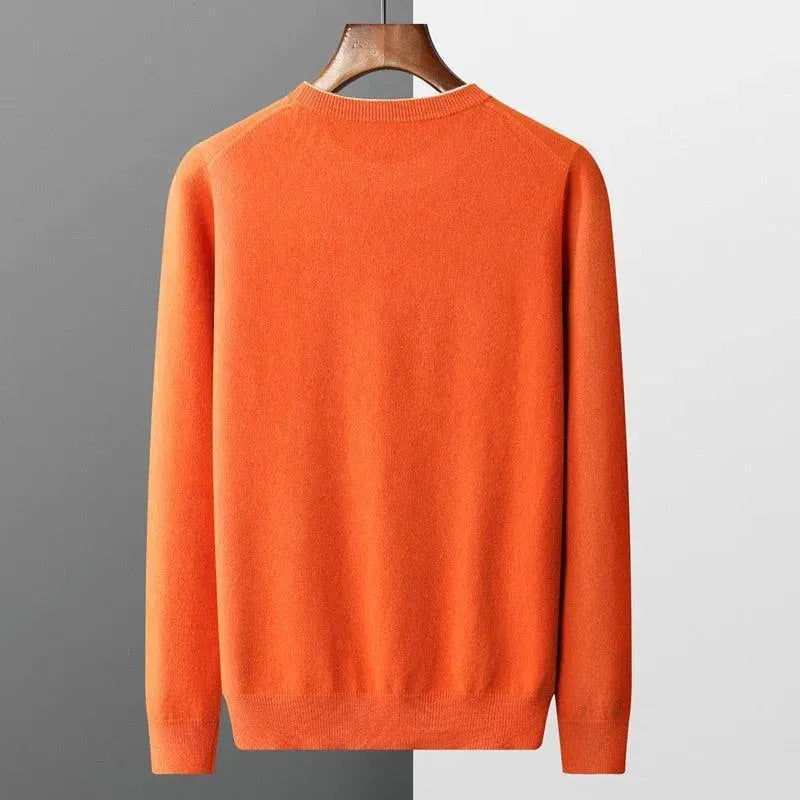 Men’s Wool Blend Crew-Neck Pullover Sweater
