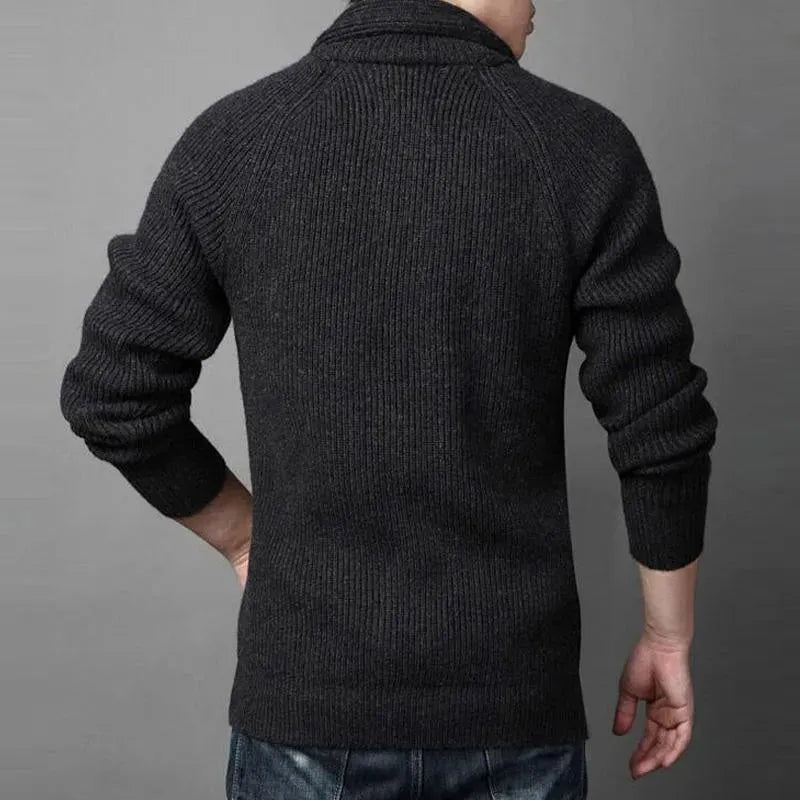 Men’s Wool Striped Cardigan Sweater