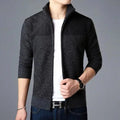 Men’s Zip Mock-Neck Cardigan Sweater