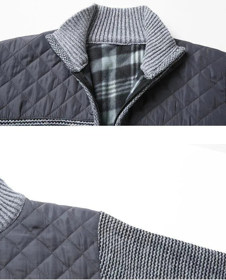 Men’s Zip Mock-Neck Cardigan Sweater