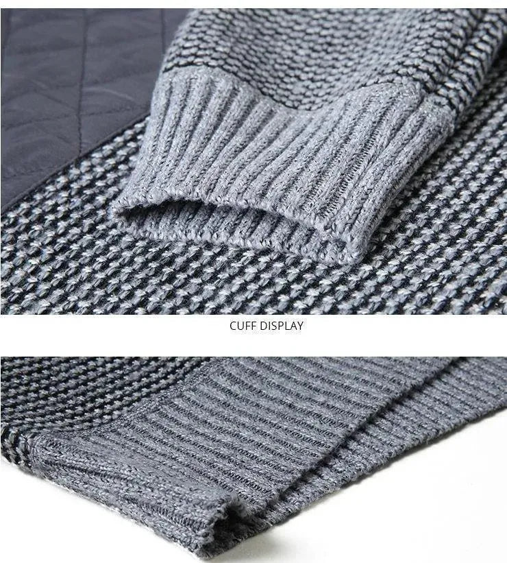 Men’s Zip Mock-Neck Cardigan Sweater