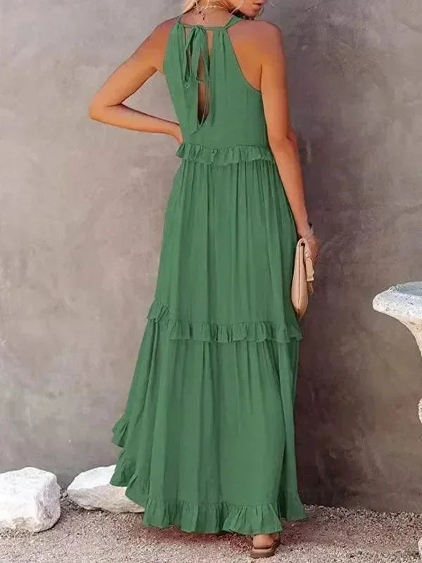 Romantic Cotton Tiered Maxi Dress