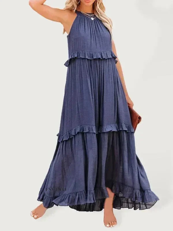 Romantic Cotton Tiered Maxi Dress
