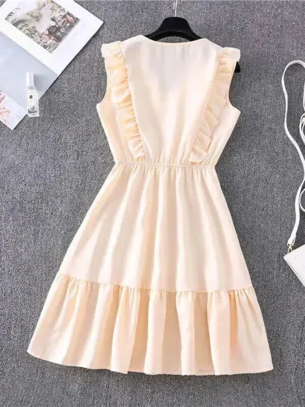 Romantic Cotton Tiered Mini Dress