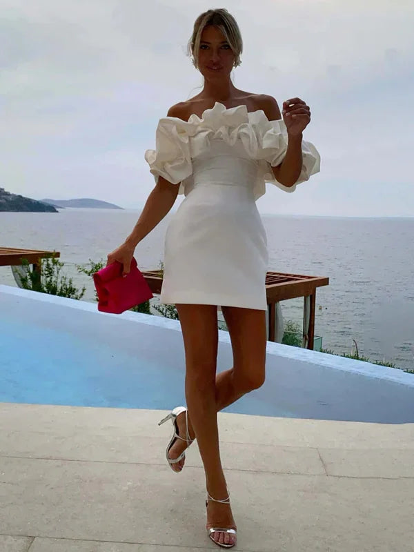 Romantic Red Satin Bodycon Mini Dress