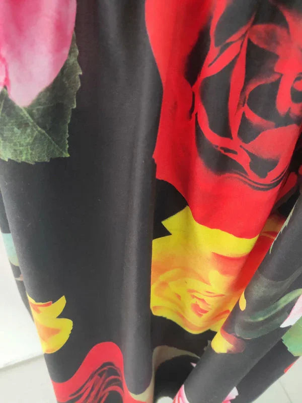 Romantic White Floral Chiffon Maxi Dress