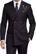 Men's Double Breasted Wedding Suit – 3 Piece Groom Set