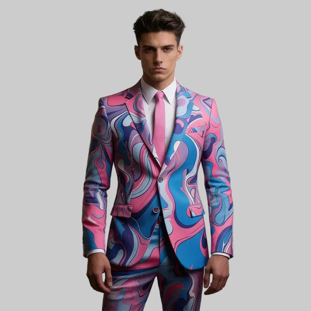 Men's Slim Fit Two Piece Formal Suit – Single Breasted