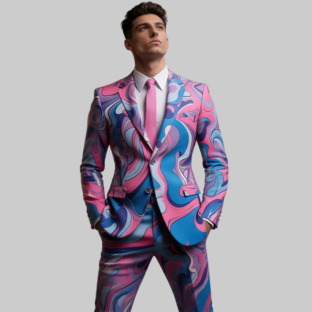 Men's Slim Fit Two Piece Formal Suit – Single Breasted