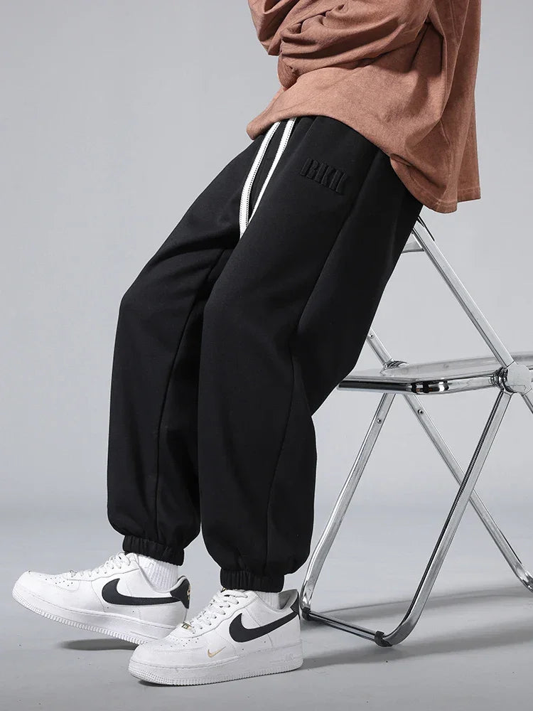 Pantalon de jogging sport/hip-hop/décontracté pour homme - Taille mi-haute fuselée avec cordon de serrage