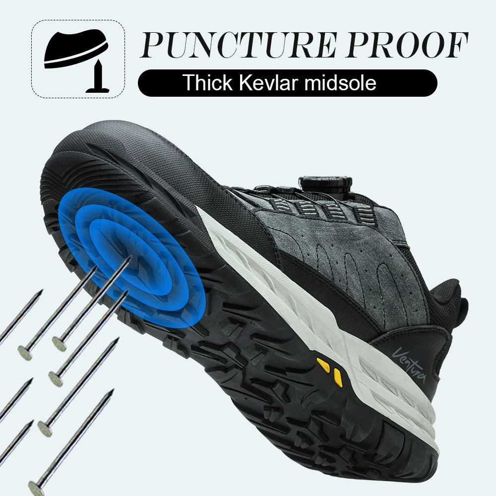 Unisex Sneakers - Low-Top Unisex Safety Sneakers - Lace-Up All-Season Shoes