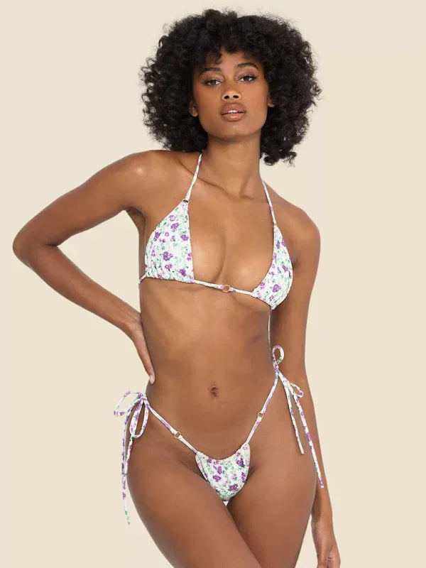 Women Polka Dot String Bikini Set