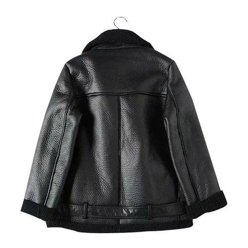 Women’s Belted Moto Bomber Jacket Style