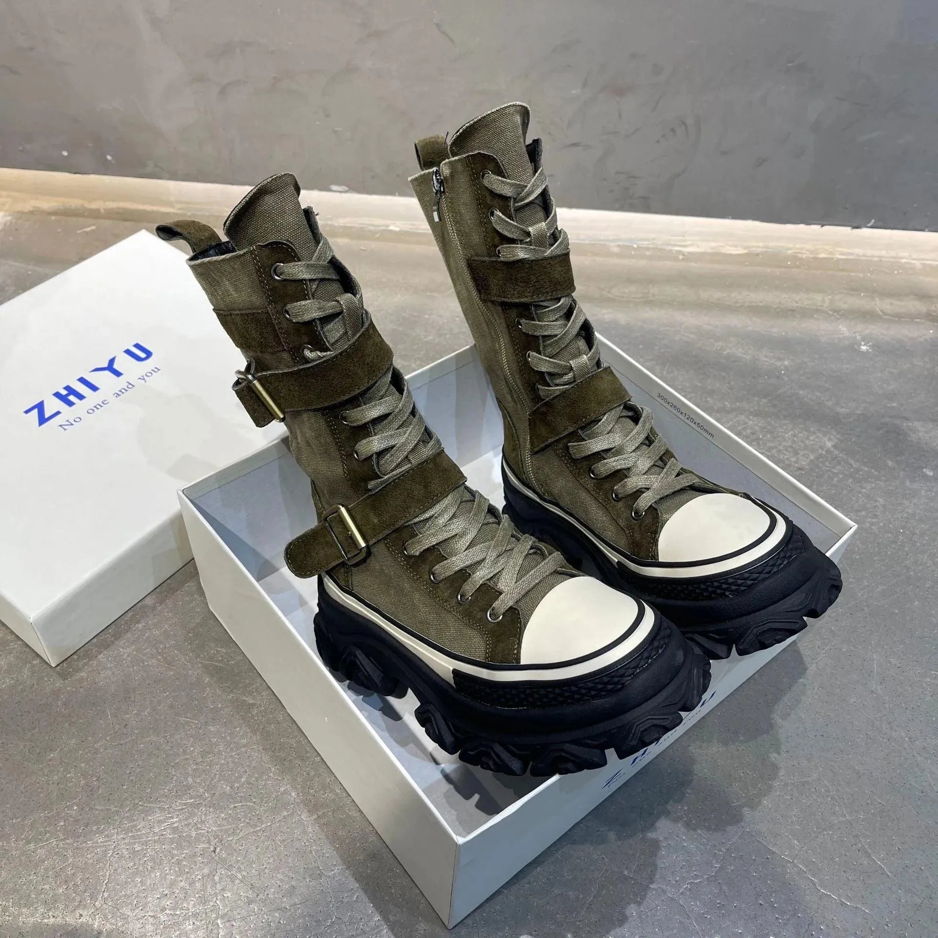Women's Boots - Women Platform Ankle Boots Sneakers - Lace-Up Spring-Autumn Shoes