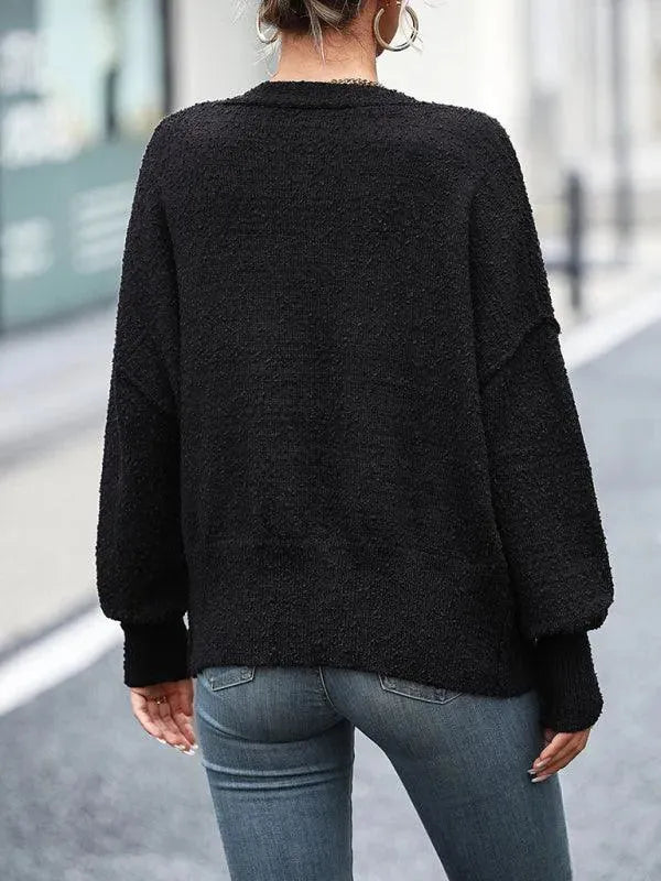 Women's Lightweight V-Neck Button Cardigan Sweater