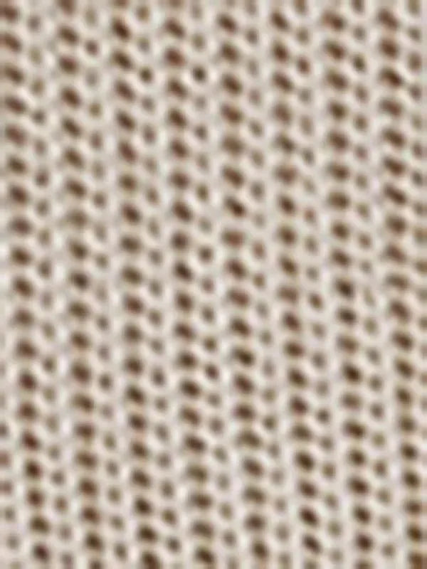 Women's Open Knit Crew Neck Button Cardigan Sweater