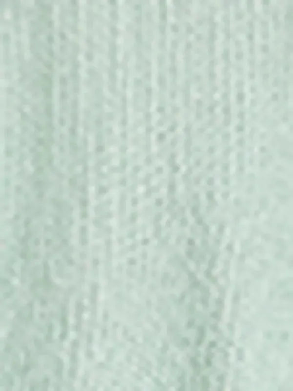 Women's Open Knit Crew Neck Button Cardigan Sweater