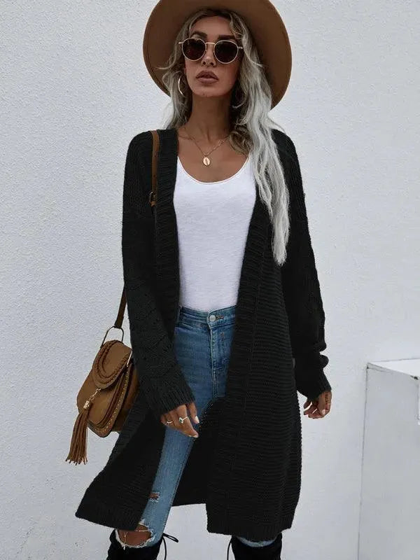 Women’s Open Knit Longline Cardigan Sweater – Lightweight