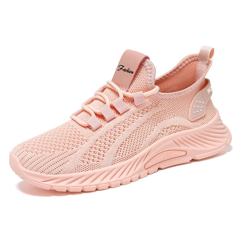 Women's Sneakers - Low-Top Women Flat Sneakers - Lace-Up Spring-Autumn Shoes