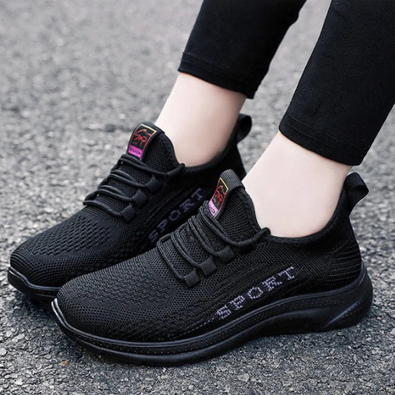 Women's Sneakers - Low-Top Women Platform Wedge Sneakers - Lace-Up Spring-Autumn Shoes