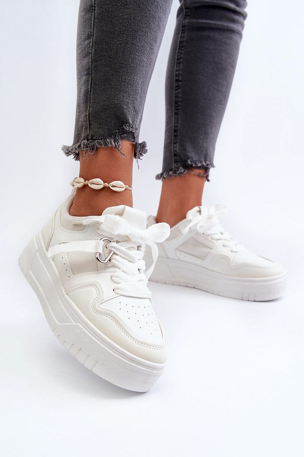 Women's Sneakers - Low-Top Women Slip-On Platform Sneakers - Lace-Up Spring-Autumn Shoes