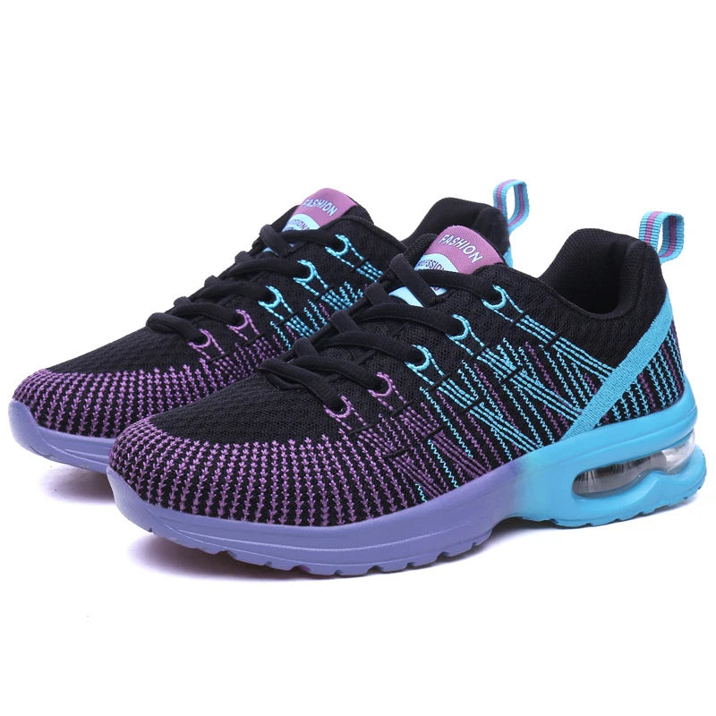 Women's Sneakers - Low-Top Women Sneakers - Lace-Up All-Season Shoes