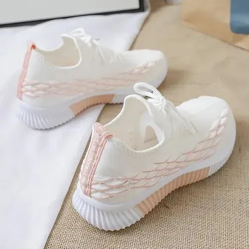 Women's Sneakers - Low-Top Women Sneakers - Lace-Up Spring-Summer Sneakers