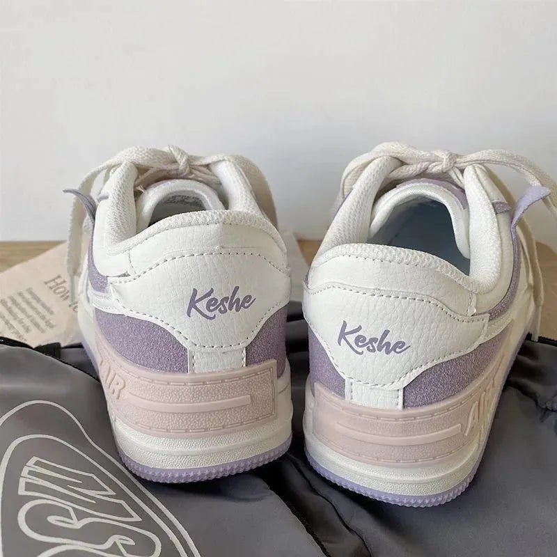 Women's Sneakers - Low-Top Women Sneakers - Lace-Up Spring-Summer Sneakers