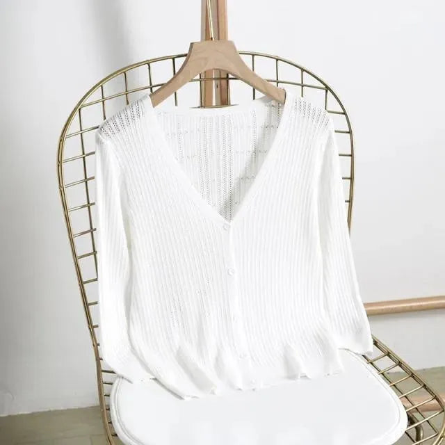 Women’s Summer V-Neck Cardigan Sweater