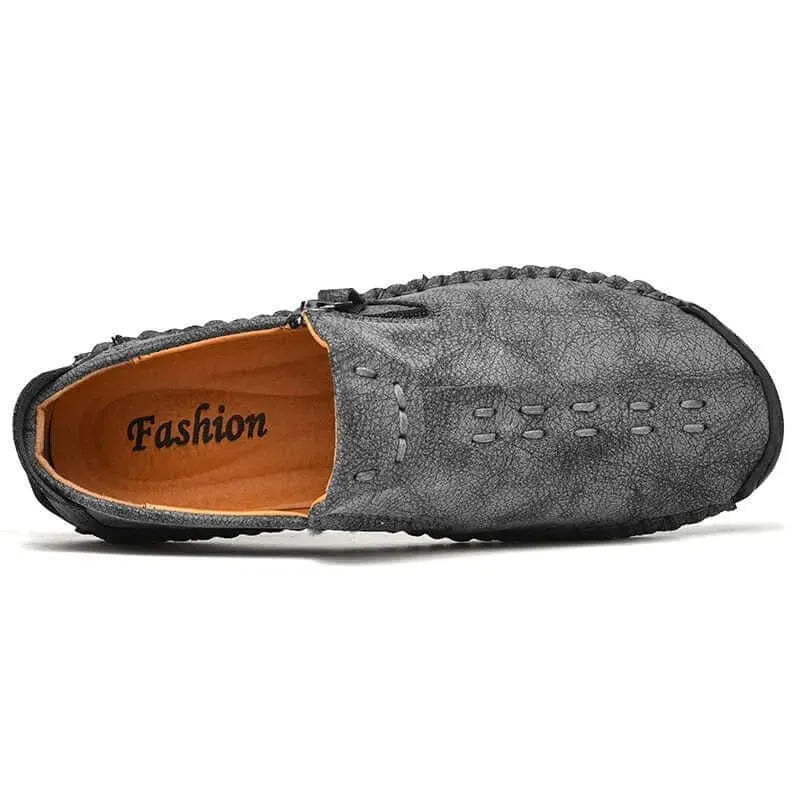 Alcot Zip-Up Casual Leather Shoes - Casual Shoes - LeStyleParfait