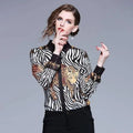 Animal Print Vintage Shirt For Women-Women's Shirts-LeStyleParfait