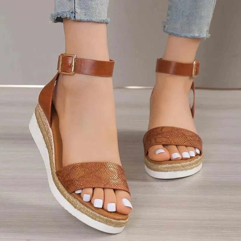 Ankle Strap Wedge Sandals - Wedge Shoes - LeStyleParfait