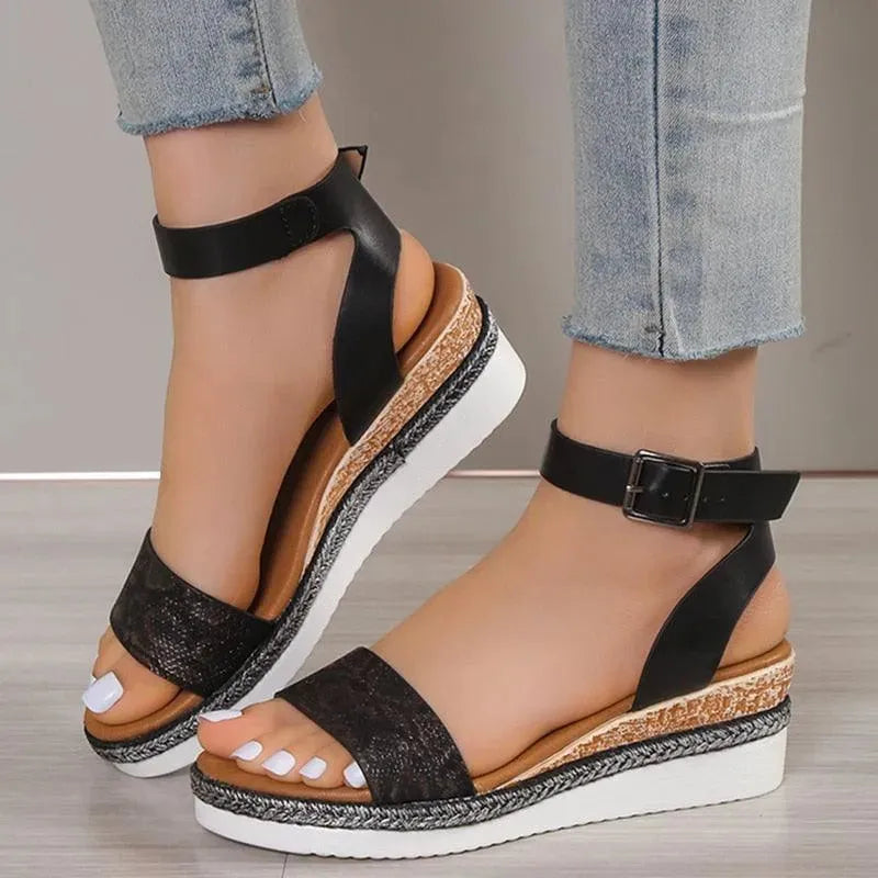 Ankle Strap Wedge Sandals - Wedge Shoes - LeStyleParfait