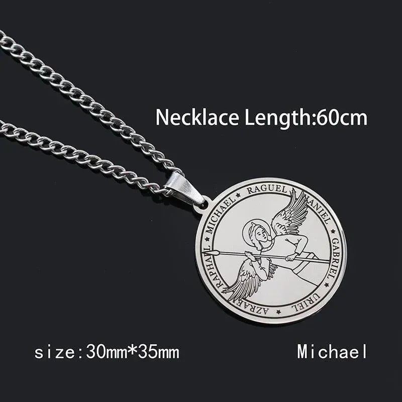 Archangels Pentagram Pendant Necklace - Pendant Necklace - LeStyleParfait