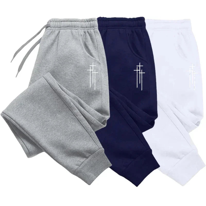 Athleisure Men Jogger Sweatpants - Mid Rise Soft Knit