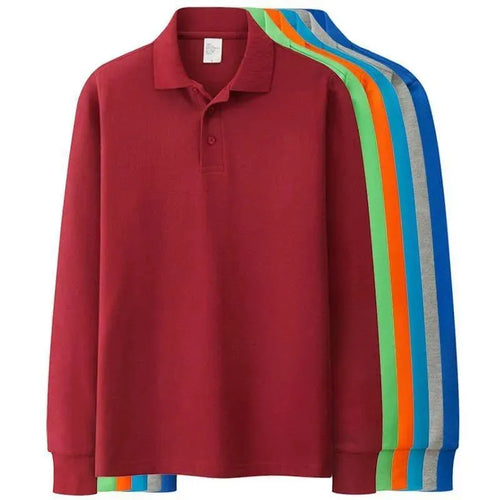 Autumn Solid Men Polos Shirts - Polo Shirt - LeStyleParfait