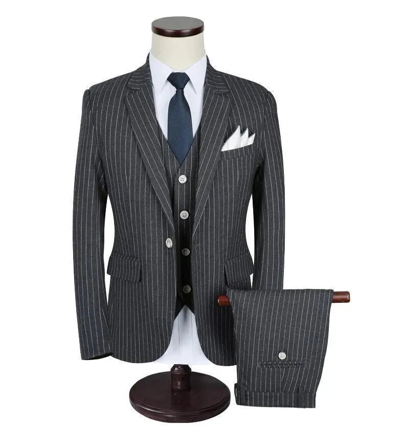 Bale Three Piece Striped Suit - Three Piece Suit - LeStyleParfait