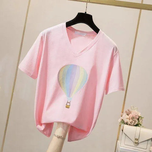 Balloon-Print T-Shirts For Women - T-Shirts - LeStyleParfait