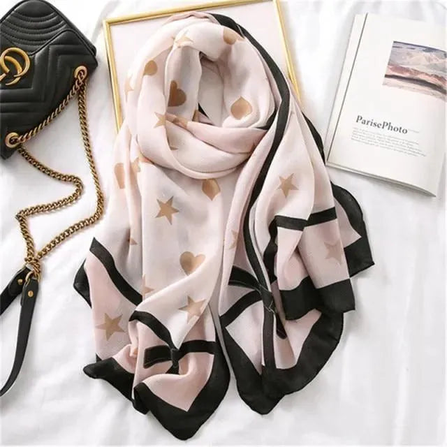 LeStyleParfait Women's Scarves & Shawls Stylish Wrap Scarf Printed Cotton -Scarf