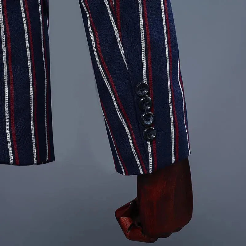 Birdman Two-Piece Striped Suit - Striped Suit - LeStyleParfait